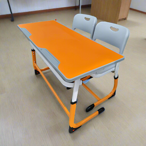 Adjustable Height Double Desk and Chair Classroom Furniture Set. Home Office Garden | HOG-HomeOfficeGarden | online marketplace