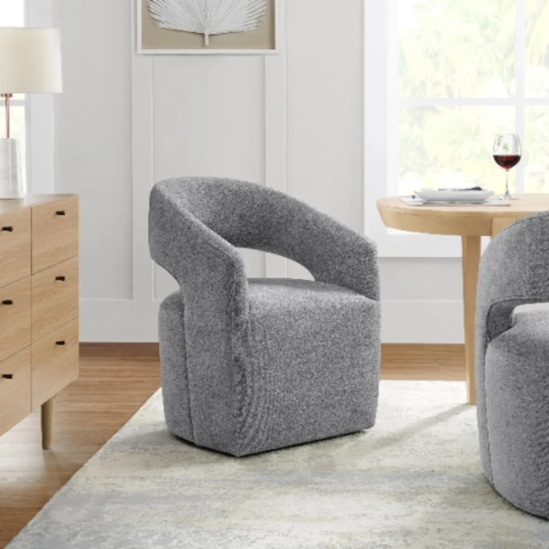Aiden & Ivy Alivia Fabric Dining Chair With Casters @HOG - Home, Office, Garden, Online Marketplace