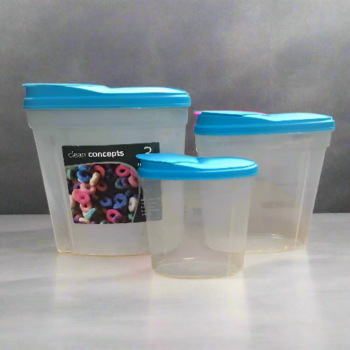 Airtight Plastic Food Storage Set - 3-pieces. Home Office Garden | HOG-HomeOfficeGarden | online marketplace