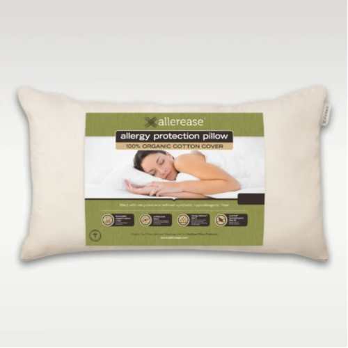Allerease 100% Organically Grown Cotton Bed Pillow, Jumbo, White- Allergy Relief, 2-pack @HOG - Home, Office, Garden, Online Marketplace