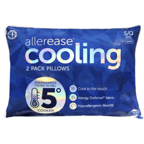 Allerease Cooling 2 Pack Pillows Allergy Defense Fabric 20x28, S/q Hypoallergenic @HOG - Home Office Garden Online Marketplace