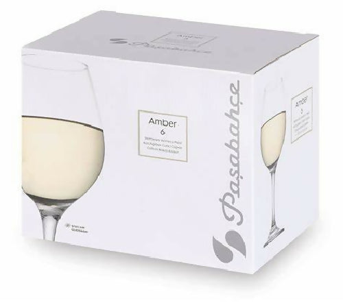 Amber Stemware Glass (White) (6 Pcs) (295cc). @HOG - Home Office Garden Online Marketplace