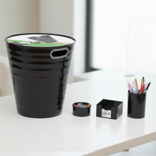 Ark Office Collection Set – Dustbin, Pen Stand, Clip Holder & Memo Holder @HOG - Home, Office, Garden, Online Marketplace