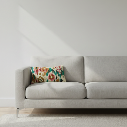 Artistic Accents Decorative Beaded Throw Pillow - Rectangular - Multicolored -18in X 11in @HOG - Home, Office, Garden, Online Marketplace