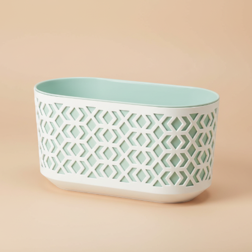 Aztec Decorative Trough 40cm Mint & White. @HOG - Home Office Garden Online Marketplace