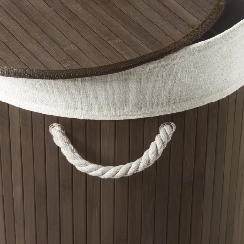 Bamboo Round Laundry Bin with Lid @HOG - Home Office Garden Online Marketplace