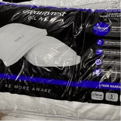 Beautyrest Black Luxurious Down Alternative Pillows Standard Queen - 2 Pack @HOG - Home Office Garden Online Marketplace