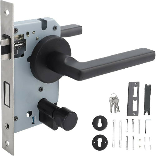 Black Coated Antirust Toilet Door Lock. @HOG - Home Office Garden Online Marketplace