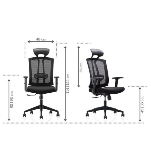 Black Ergonomic Swivel Office Chair. Home Office Garden | HOG-HomeOfficeGarden | online marketplace