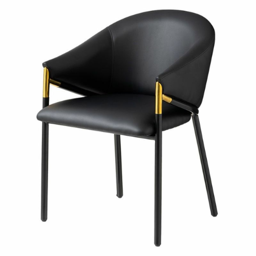 Black Upholstered Armchair with Gold Accents @HOG - Home, Office, Garden, Online Marketplace