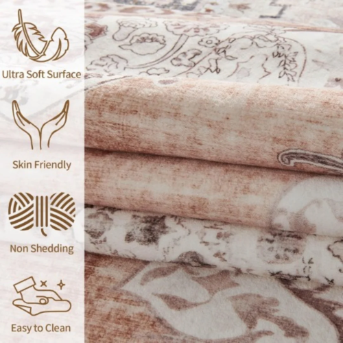 Bohemian Boho Area Rug - Ginger/Brown - 8'x10' @HOG - Home, Office, Garden, Online Marketplace