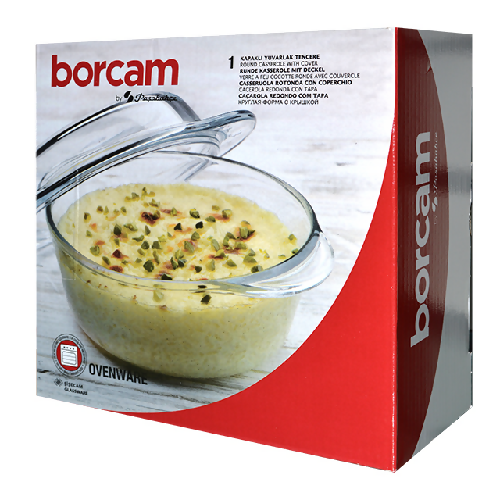 Borcam Round Casserole With Cover (1pc) 840cc @HOG - Home Office Garden Online Marketplace