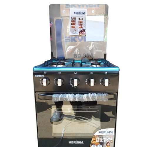 Bruhm 50*50 4 Burner Gas Cooker | Black @HOG - Home, Office, Garden, Online Marketplace