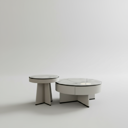 C251 Round Marble Top Coffee & Side Table Set @HOG - Home, Office, Garden, Online Marketplace