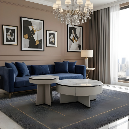 C251 Round Marble Top Coffee & Side Table Set @HOG - Home, Office, Garden, Online Marketplace