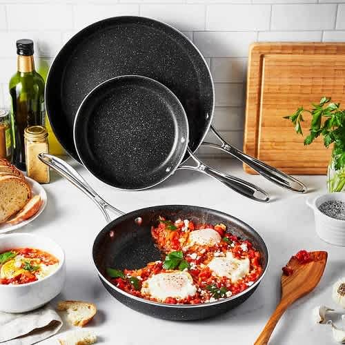 Capri Notte Granitium 3-piece Fry Pan Set. Home Office Garden | HOG-HomeOfficeGarden | online marketplace