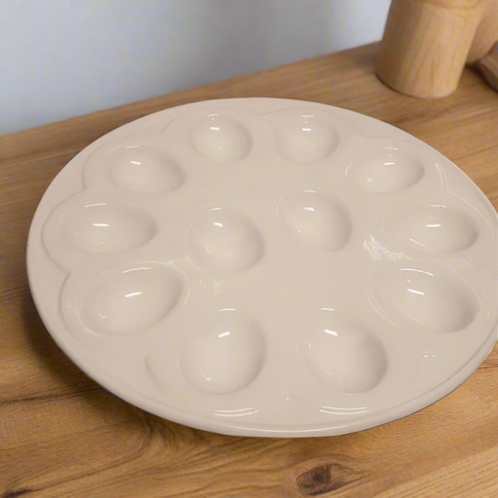 Ceramic Egg Platter Set - 3pc - White @ hog
