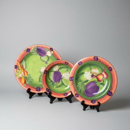Ceramic Vegetable Plate Set – Set of Three. @HOG - Home Office Garden Online Marketplace