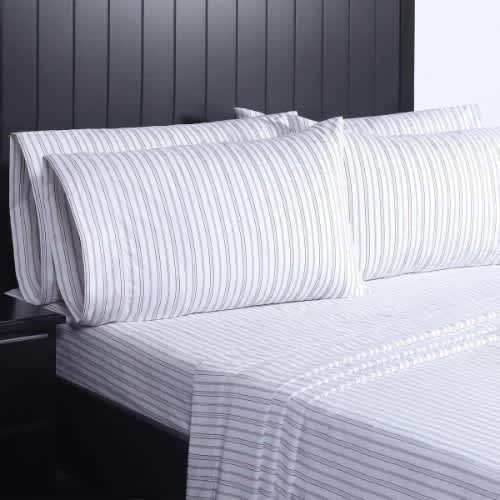 Charisma Microfiber Full Size 4pc Sheet Set - Remsen Grey. Home Office Garden | HOG-HomeOfficeGarden | online marketplace