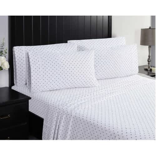 Charisma Microfiber Sheet Set - 6 Pieces - Cal King - Black Spots. Home Office Garden | HOG-HomeOfficeGarden | online marketplace