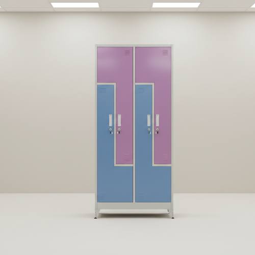 Color-Blocked Metal Locker Unit (4) with Secure Compartments @HOG - Home, Office, Garden, Online Marketplace