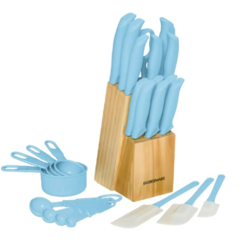 Copco 25-piece Soft-grip Stainless Steel Cutlery Set With Block – Blue @HOG - Home, Office, Garden, Online Marketplace