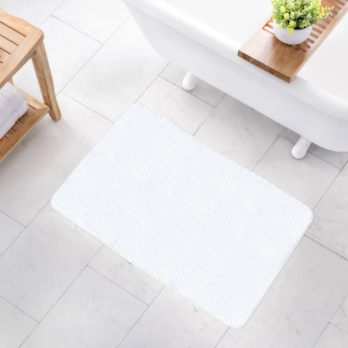 Cotton Twill Memory Foam Bath Rug - White - 2 Ft X 3 Ft @HOG - Home, Office, Garden, Online Marketplace