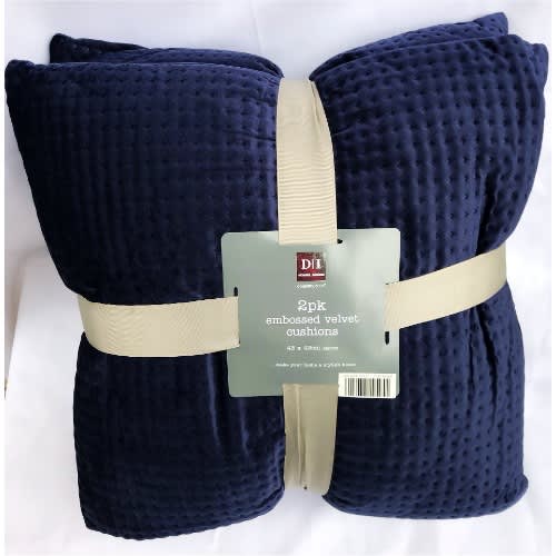 Country Club 2pc Embossed Velvet Throw Pillows - Blue. Home Office Garden | HOG-HomeOfficeGarden | online marketplace