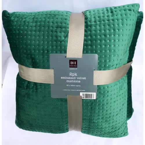 Country Club 2pc Embossed Velvet Throw Pillows - Green. Home Office Garden | HOG-HomeOfficeGarden | online marketplace