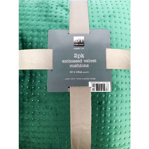 Country Club 2pc Embossed Velvet Throw Pillows - Green. Home Office Garden | HOG-HomeOfficeGarden | online marketplace