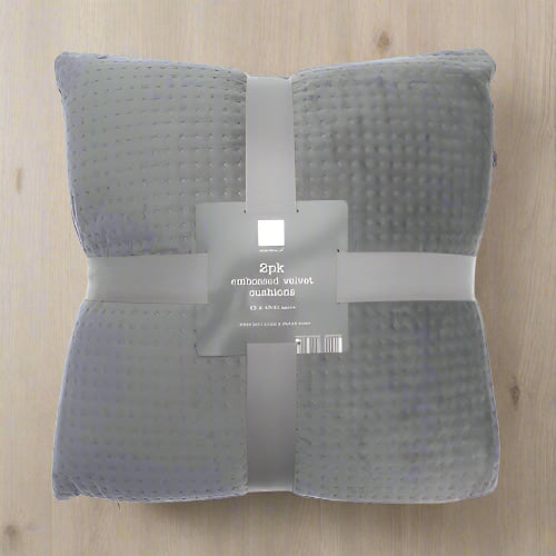 Country Club 2pc Embossed Velvet Throw Pillows - Grey. Order now @HOG - Home, Office, Garden, online marketplace. Buy now pay later option with 0% interest rate. Nationwide delivery