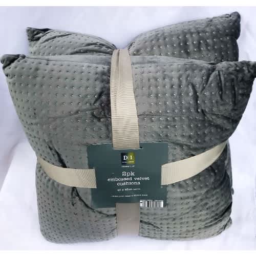 Country Club 2pc Embossed Velvet Throw Pillows - Grey. Order now @HOG - Home, Office, Garden, online marketplace. Buy now pay later option with 0% interest rate. Nationwide delivery