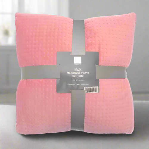 Country Club 2pc Embossed Velvet Throw Pillows - Pink. Home Office Garden | HOG-HomeOfficeGarden | online marketplace