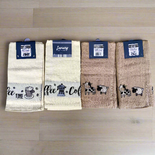 Country Club Jacquard Border 4 Piece Mixed Tea Towel - 50cm X 65cm. Home Office Garden | HOG-HomeOfficeGarden | online marketplace