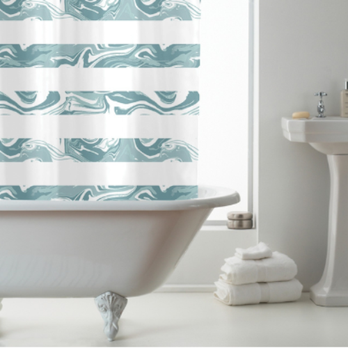 Country Club Shower Curtain – Marble Wave @HOG - Home Office Garden Online Marketplace