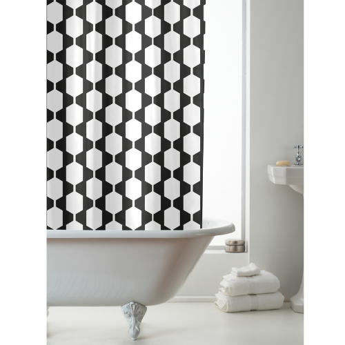 Country Club Shower Curtain – Retro Mono @HOG - Home Office Garden Online Marketplace