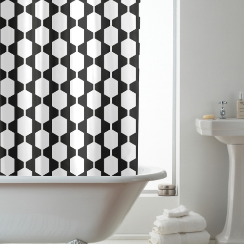 Country Club Shower Curtain – Retro Mono @HOG - Home Office Garden Online Marketplace