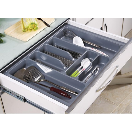 Cutlery Storage Organizer Tray for Kitchen Drawers – Grey. Home Office Garden | HOG-HomeOfficeGarden | online marketplace