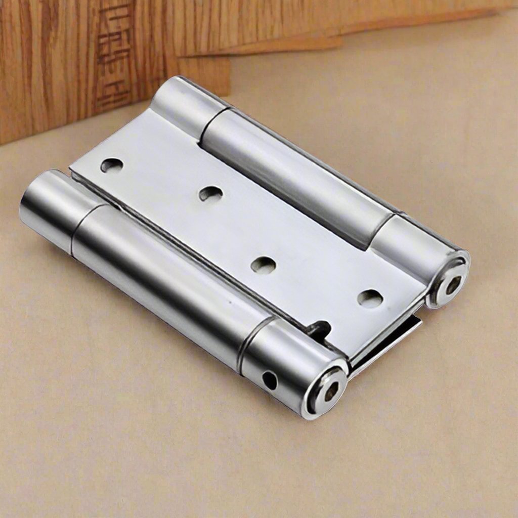 DIY Double Open Door Hinge Stainless Steel Spring Auto Closing Fold Hinges, Two-Way Open @ HOG