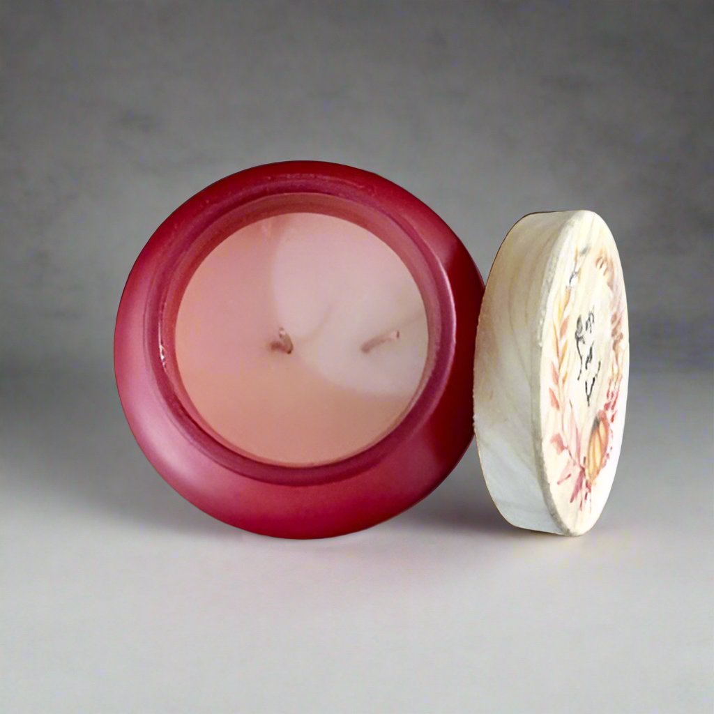 De Blossom Le Chandelle 2-Wick Frosted Bell Jar Cinnamon Spiced Apple Scented Candle - 16oz - 454g @ HOG