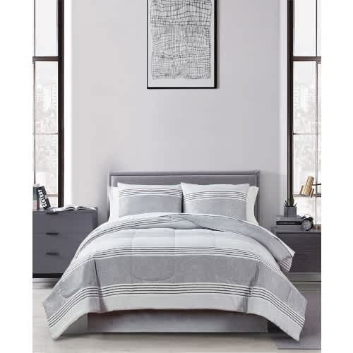 Douglas Stripe Reversible Comforter Set Created For Macy’s - 8 Pcs. Home Office Garden | HOG-HomeOfficeGarden | online marketplace