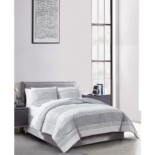 Douglas Stripe Reversible Comforter Set Created For Macy’s - 8 Pcs. Home Office Garden | HOG-HomeOfficeGarden | online marketplace