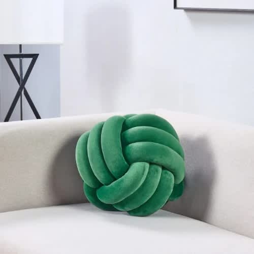Dream On Knot Pillow - 28cm - Green @ HOG