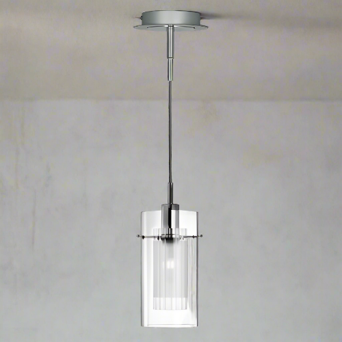 Duo I Pendant - Chrome & Double Glass. @HOG - Home Office Garden Online Marketplace