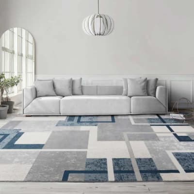 Eden Collection Abstract Geo - Blue Rug . Order @ Hog