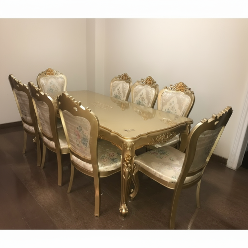 Eight-Seater Gold Trim Dining Set Eight-Seater Gold Trim Dining Set @HOG - Home, Office, Garden, Online Marketplace