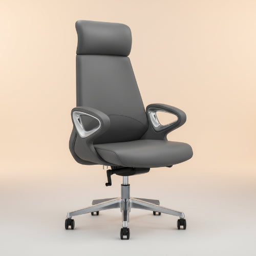 Elegant Silver Leather Task Chair. @HOG - Home Office Garden Online Marketplace
