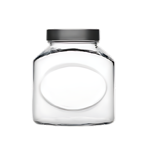 Elips Jar With Metal Cover (1pc) 1500cc. Home Office Garden | HOG-HomeOfficeGarden | online marketplace