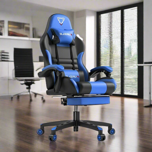 Ergonomic Gaming Chair Blue and Black. Home Office Garden | HOG-HomeOfficeGarden | online marketplace