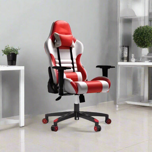Ergonomic Gaming Chair White and Red. Home Office Garden | HOG-HomeOfficeGarden | online marketplace